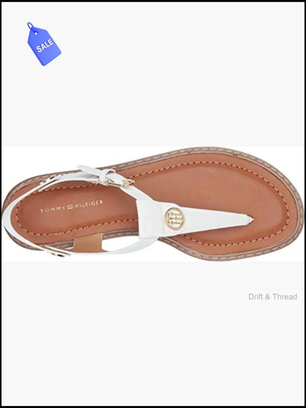 Women's Thong Sandals with Buckle Back Strap
